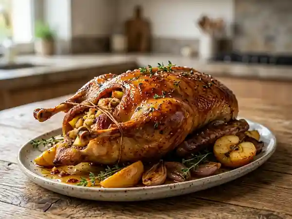 Oie farcie et laquée au miel : recette traditionnelle gourmande - Photo de présentation