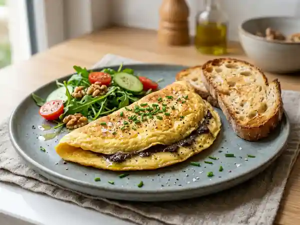 Omelette fondante à la tapenade noire - Photo de présentation