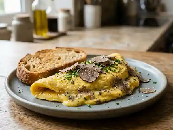 Omelette Crémeuse aux Truffes de Bourgogne - Photo de présentation