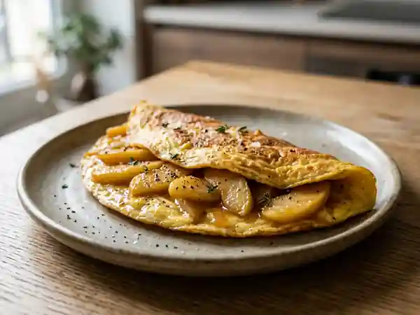 Omelette Fondante Pommes et Calvados - Photo de présentation