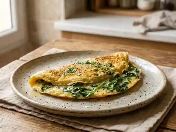Omelette fondante à l'oseille acidulée - Photo de présentation