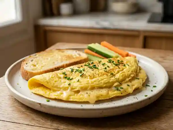 Omelette moelleuse et gourmande pour enfant - Photo de présentation
