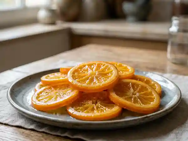 Oranges confites fondantes et brillantes - Photo de présentation