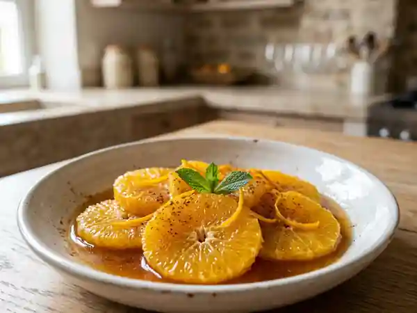 Oranges infusées au sirop de cannelle - Photo de présentation