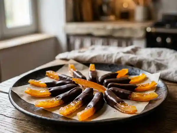 Orangettes fondantes au chocolat noir - Photo de présentation