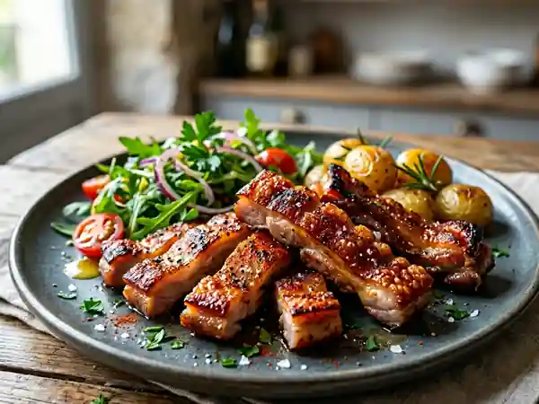 Oreilles de cochon grillées croustillantes à la plancha - Photo de présentation