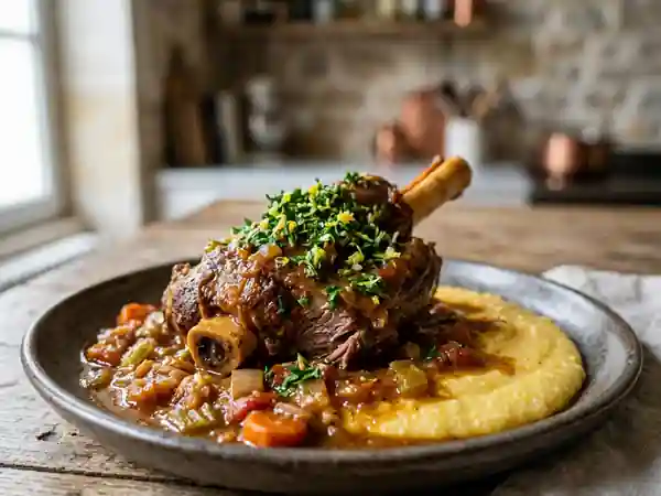 Osso bucco d'agneau fondant et sa gremolata - Photo de présentation