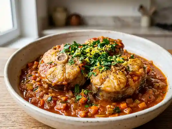 Osso bucco de lotte fondant au citron - Photo de présentation