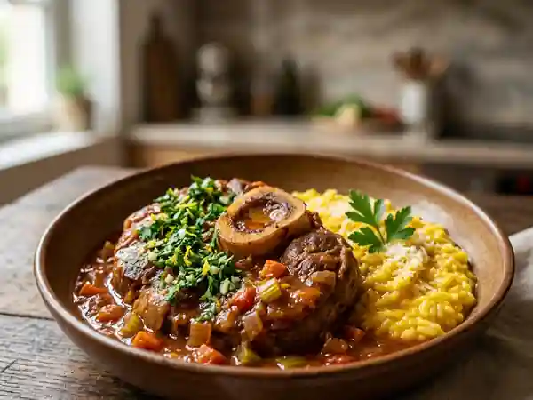 Osso buco milanais fondant et sa gremolata - Photo de présentation