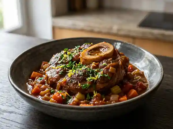 Osso buco léger au jarret fondant - Photo de présentation