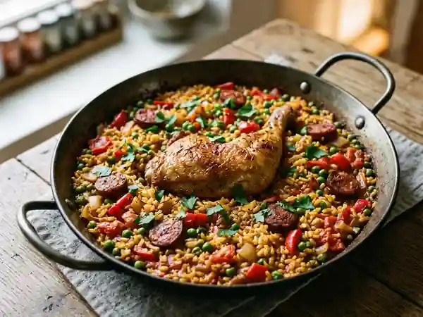 Paella Campagnarde au Safran et Chorizo - Photo de présentation