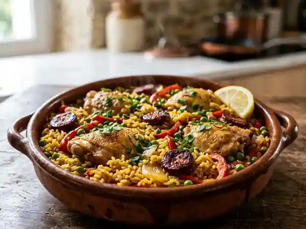 Paella Express au Poulet et Chorizo Parfumé - Photo de présentation