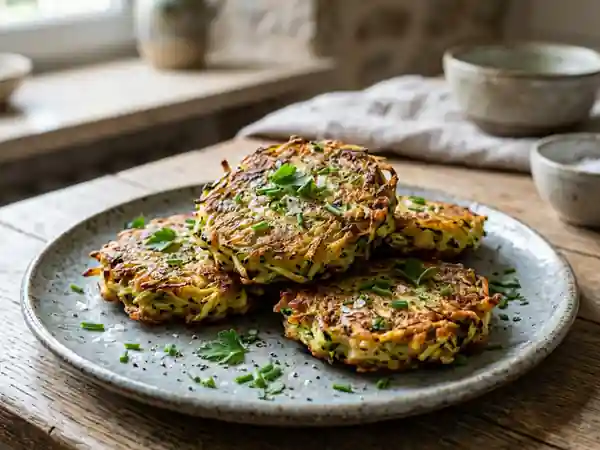 Paillassons de courgettes croustillants - Photo de présentation