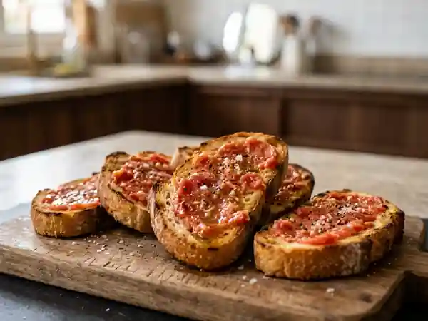 Tartine catalane croustillante à la tomate - Photo de présentation