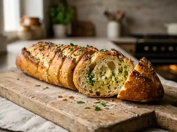 Pain à l'ail croustillant et parfumé : recette facile et rapide - Photo de présentation