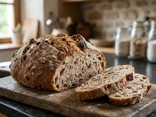 Pain vaudois craquant aux noix et raisins - Photo de présentation