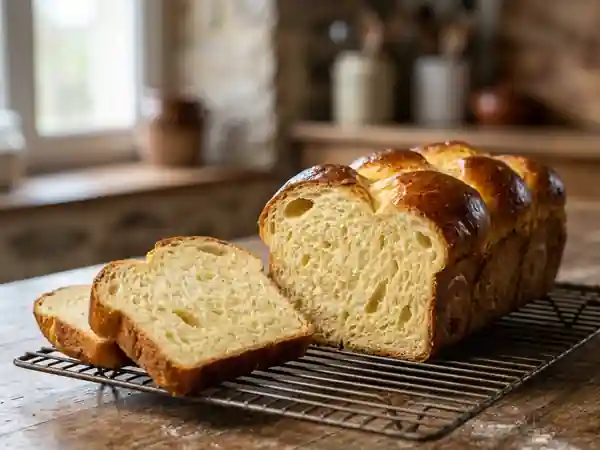 Pain brioché doré à la mie filante - Photo de présentation