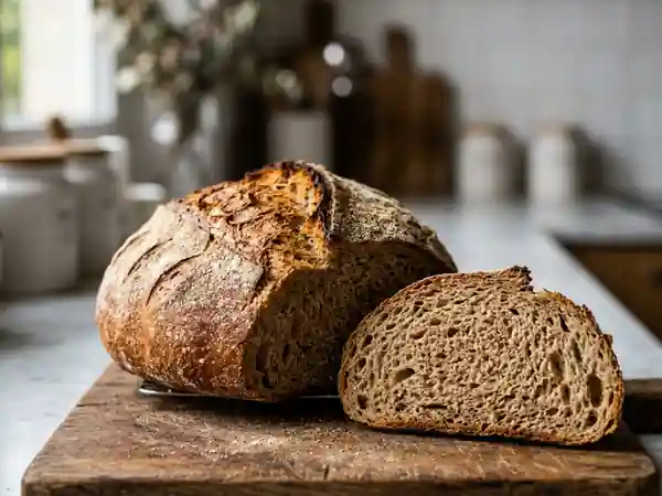 Pain complet rustique et mie alvéolée - Photo de présentation