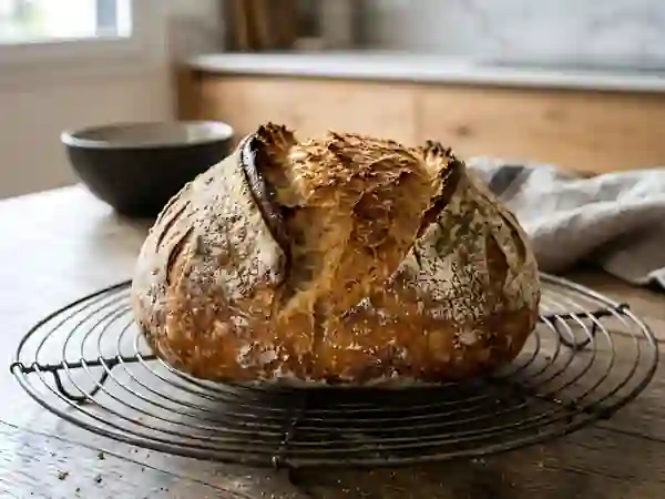 Pain de campagne croustillant et mie alvéolée - Photo de présentation