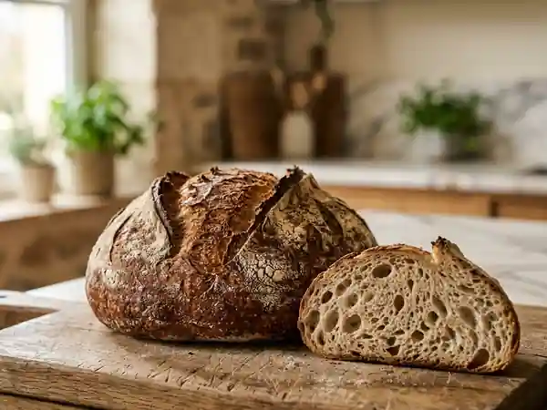 Pain de campagne à la croûte craquante - Photo de présentation