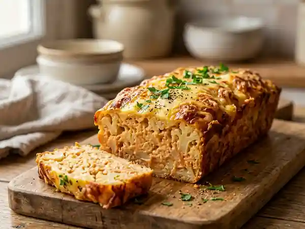 Pain de chou-fleur fondant et béchamel tomate - Photo de présentation
