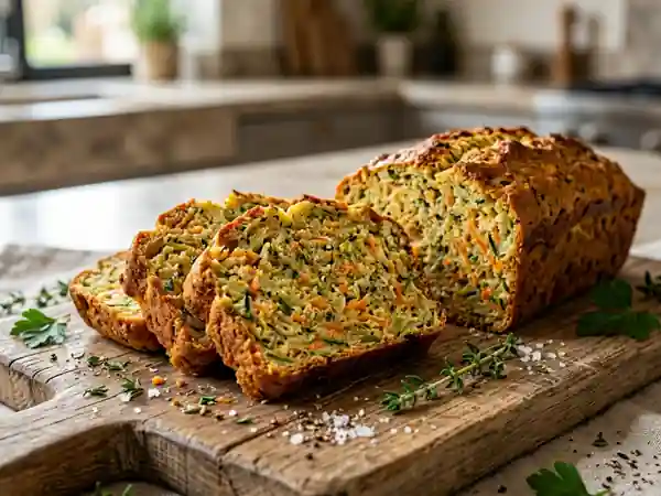 Pain de légumes fondant aux herbes fraîches - Photo de présentation