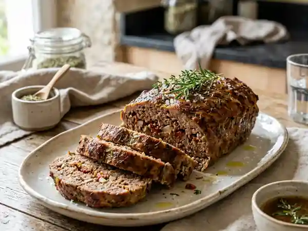 Pain de viande provençal juteux et parfumé - Photo de présentation