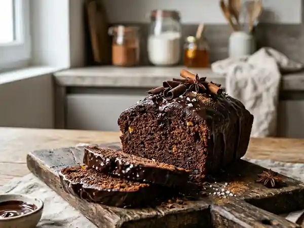 Pain d'épices moelleux au chocolat et miel - Photo de présentation