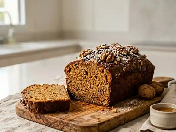 Pain d'épices moelleux au seigle et noix - Photo de présentation