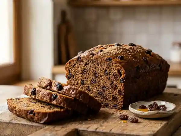 Pain d'épices moelleux au seigle et raisins - Photo de présentation