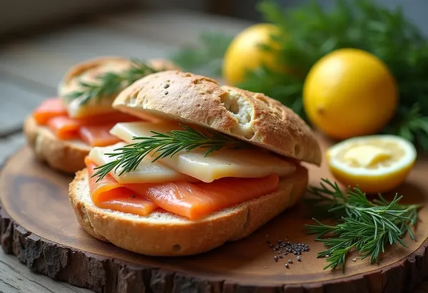 Pain gourmand aux deux poissons savoureux