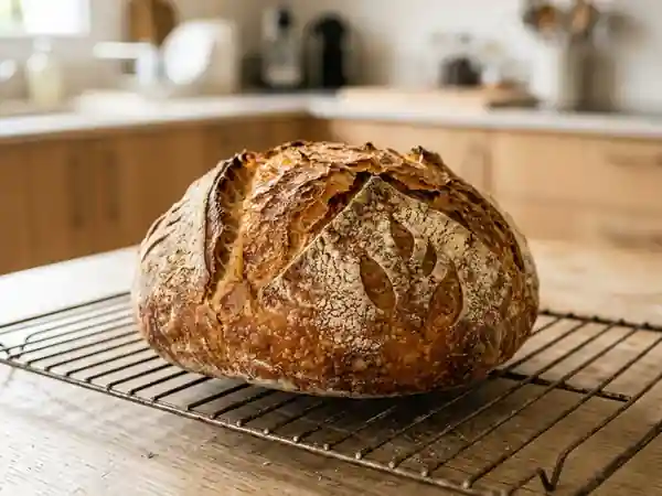 Pain doré à la mie alvéolée et croûte craquante - Photo de présentation