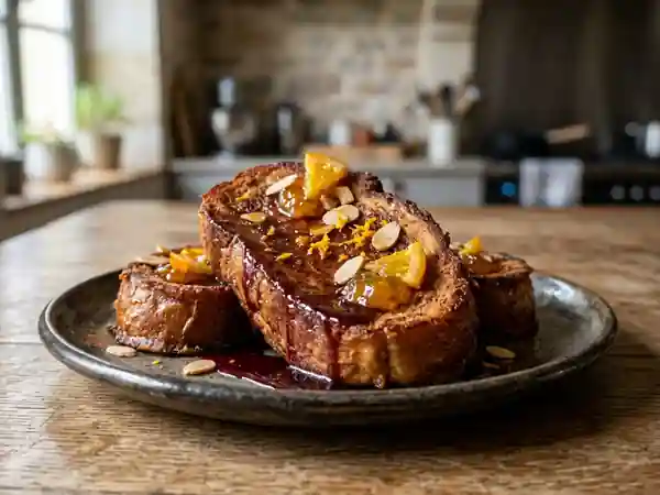 Pain perdu au vin rouge gourmand et parfumé - Photo de présentation