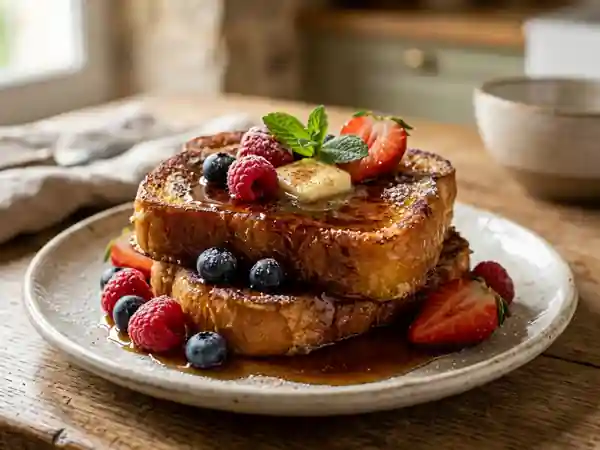 Pain Perdu Gourmand : Recette Facile et Rapide pour un Petit Déjeuner Parfait - Photo de présentation