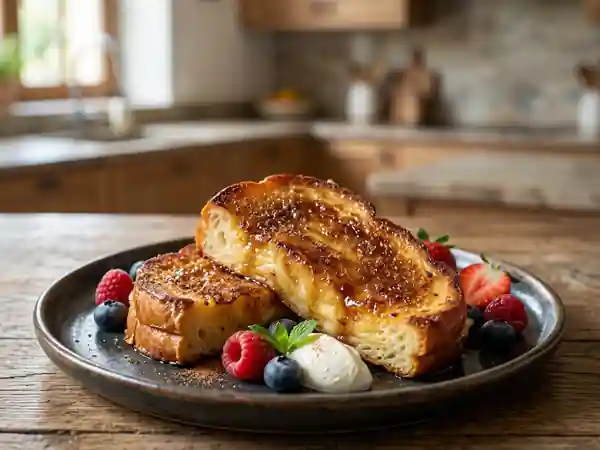 Pain perdu moelleux à la cassonade vanillée - Photo de présentation