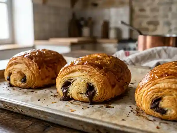 Pains au chocolat croustillants et fondants - Photo de présentation