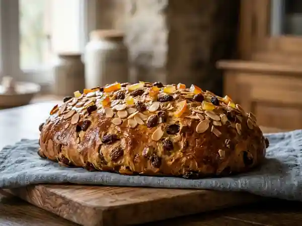 Pain de Noël moelleux aux fruits confits - Photo de présentation