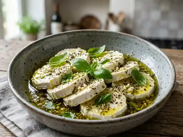 Palets de chèvre fondants ail et basilic - Photo de présentation