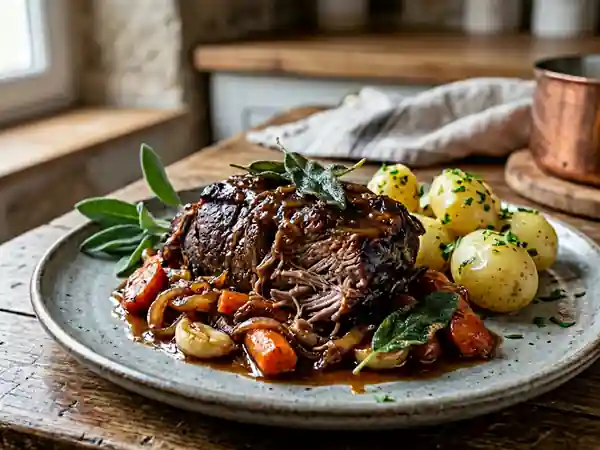 Palette de porc fondante à la sauge infusée - Photo de présentation