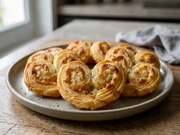 Palmiers au gruyère croustillants et savoureux - Photo de présentation