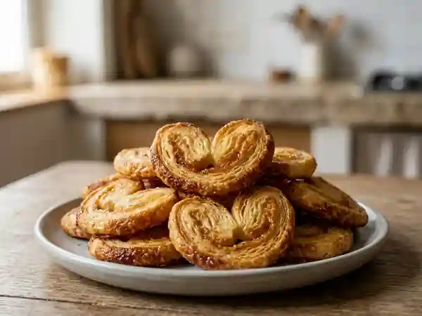 Palmiers dorés et croustillants au sucre - Photo de présentation