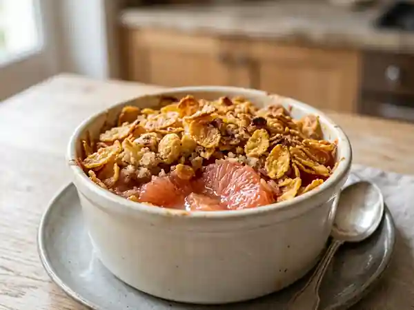 Pamplemousse rôti et crumble de corn flakes - Photo de présentation