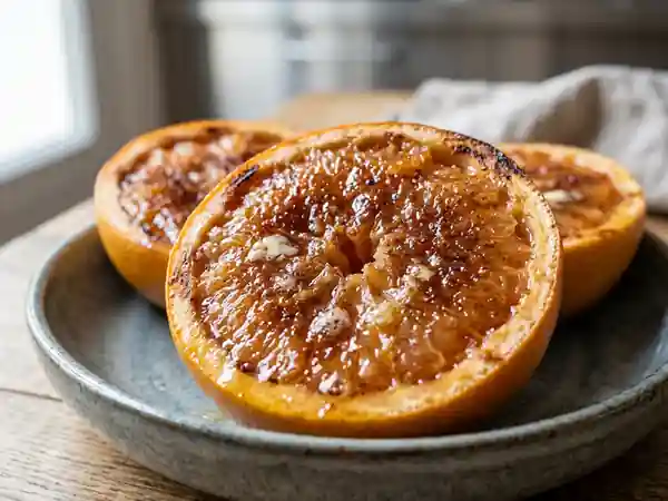 Pamplemousses gratinés miel et cannelle - Photo de présentation