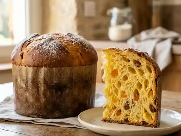 Panettone aérien aux agrumes et fruits confits - Photo de présentation