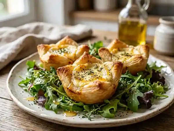 Paniers croustillants au chèvre frais et herbes - Photo de présentation