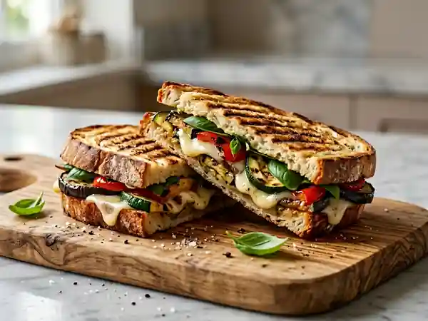 Panini fondant aux légumes grillés - Photo de présentation