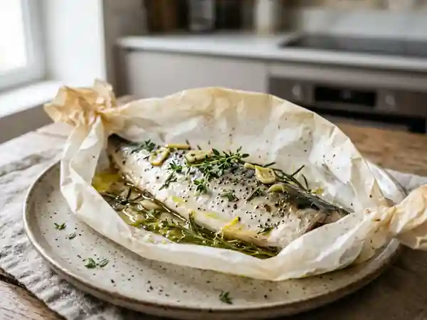 Papillote de maquereau aux herbes et citron, recette saine et savoureuse - Photo de présentation