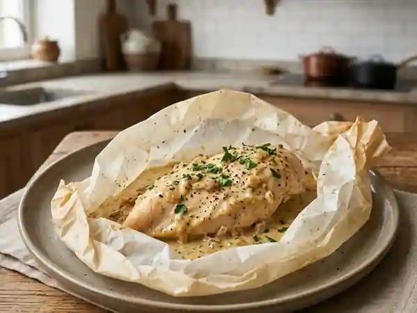 Poulet Fondant à la Moutarde en Papillote - Photo de présentation