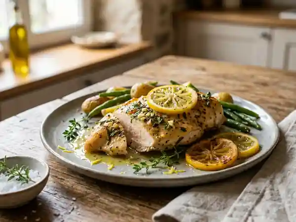 Papillote de poulet au citron : recette savoureuse et légère - Photo de présentation