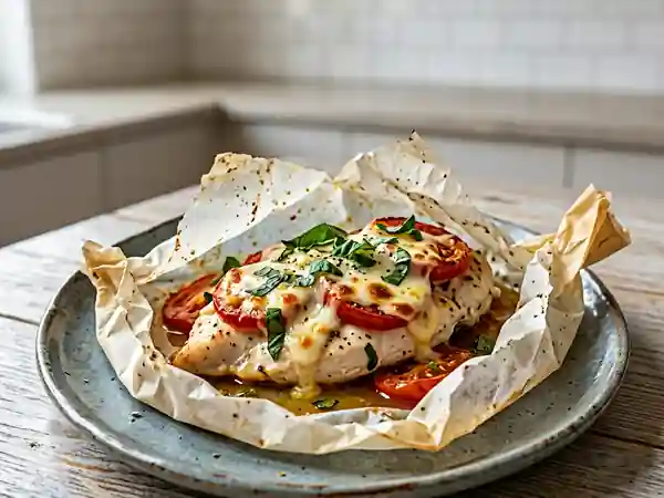 Papillotes de poulet à l'italienne savoureuses et faciles - Photo de présentation
